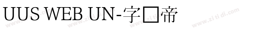 UUS WEB UN字体转换